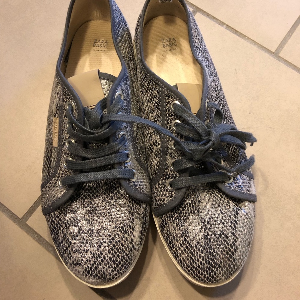 Zara snakeskin sneakers